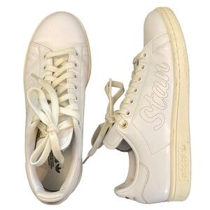 Adidas Stan Smith Sneakers Casual Shoe White Gold 7.5 men/9 women
